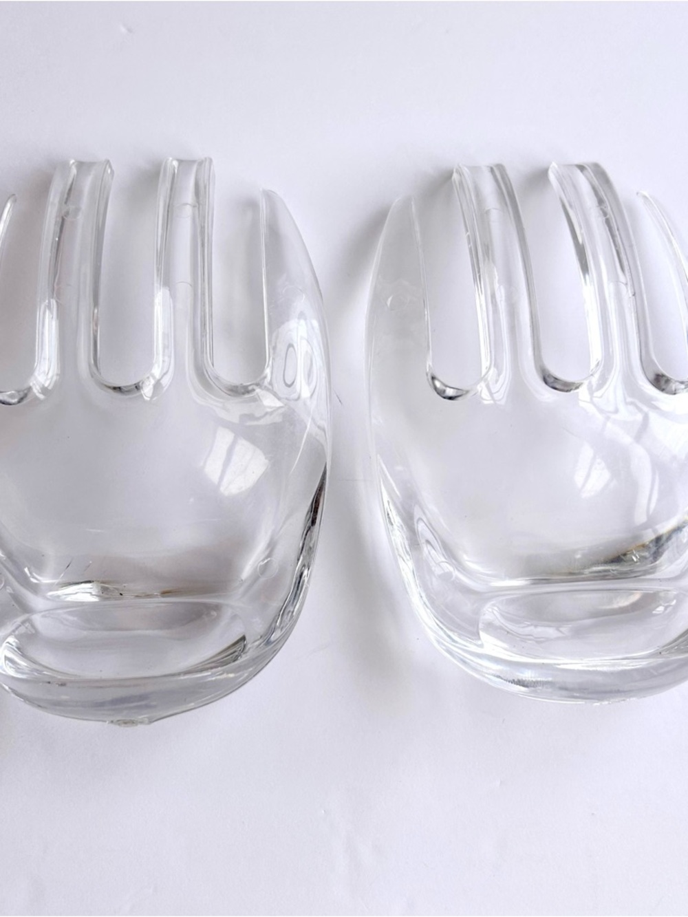 Vintage Lucite Hand Salad Servers (Pair)